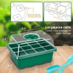 Lot de 10 plateaux de semis (12 cellules par plateau), humidité réglable – Image 2