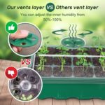 Lot de 10 plateaux de semis (12 cellules par plateau), humidité réglable – Image 4