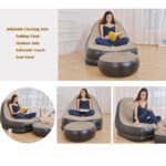 Fauteuil avec repose pieds gonflables, inclinable, confortable et pliant – Image 5