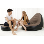 Fauteuil avec repose pieds gonflables, inclinable, confortable et pliant – Image 2