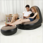 Fauteuil avec repose pieds gonflables, inclinable, confortable et pliant – Image 3