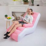Fauteuil gonflable avec accoudoirs, inclinable, confortable et pliable – Image 3