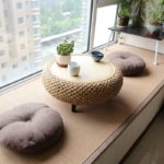 Table basse ronde en rotin pour le thé, fabriquée à la main – Image 2