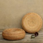Pouf en écorce de banane tricoté, écologique et respirant, fait à la main – Image 2