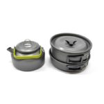 Ensemble de vaisselles de camping, pliables, en aluminium léger avec sac de rangement – Image 3