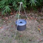 Trépied de feu de camp, pliant et réglable en alliage d'aluminium avec sac – Image 2