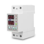 Protection contre les surintensités, 60A 230V, Din rail réglable, protection relais avec voltmètre – Image 2