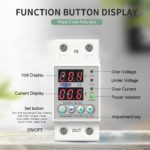 Protection contre les surintensités, 60A 230V, Din rail réglable, protection relais avec voltmètre – Image 6
