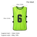 Lot de 12 maillots de sport en équipe pour enfant et adulte, séchage rapide – Image 6