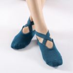 Lot de 3 paires chaussettes de Yoga en coton, antidérapantes, à bandes, séchage rapide – Image 4