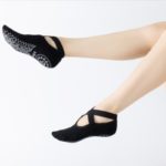 Lot de 3 paires chaussettes de Yoga en coton, antidérapantes, à bandes, séchage rapide – Image 6