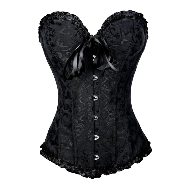 Corset en dentelle avec fermeture éclair, mode victorienne, grande taille