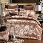 Ensemble 3 pièces, housse de couette Jacquard et taies d'oreiller, satinées – Image 3