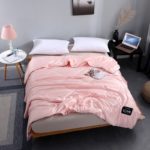 Couette de lit en satin de soie, douce, confortable et légère – Image 5
