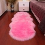 Tapis en peluche super doux, en laine artificielle, antidérapant, couleur unie – Image 4