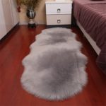 Tapis en peluche super doux, en laine artificielle, antidérapant, couleur unie – Image 3