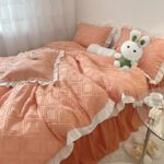 Ensemble 4 pièces à volants, princesse, housse de couette, drap de lit et taies d'oreiller – Image 3