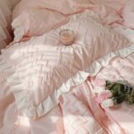 Ensemble 4 pièces à volants, princesse, housse de couette, drap de lit et taies d'oreiller – Image 4