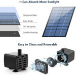 Ensemble fontaine solaire 2.5W, avec 6 buses, pompe à énergie solaire pour étang – Image 2