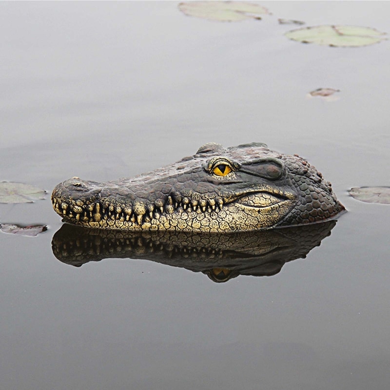 Tête de Crocodile flottante, réaliste, pour étang, piscine, 32 cm