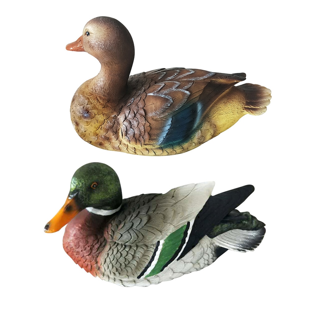 Statue de canard Mandarin, sculptures d'animaux artificiels, 22 cm