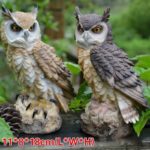 Figurine animale grand hibou en résine, ornement de jardin – Image 2