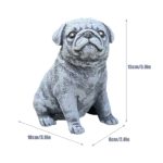 Figurine animale de Carlin en résine, décoration de jardin, 15 cm – Image 6
