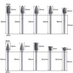 Lot de 10 forets à graver en carbure de tungstène, fraises à bois, rotative, limes, coupe diamant, meulage électrique – Image 2