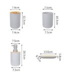 Lot de 4 accessoires de salle de bain, Bambou – Image 6