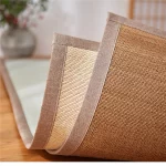Tapis de sol en bambou, rectangulaire, respirant, antidérapant et lavable, fait main – Image 8