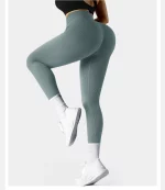 Legging côtelé sans couture, taille haute, Push-Up – Image 2