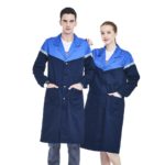Manteau de travail gris en Poly coton à manches longues avec bandes Hi Vis – Image 3