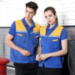 Gilet de travail utilitaire avec bandes réfléchissantes