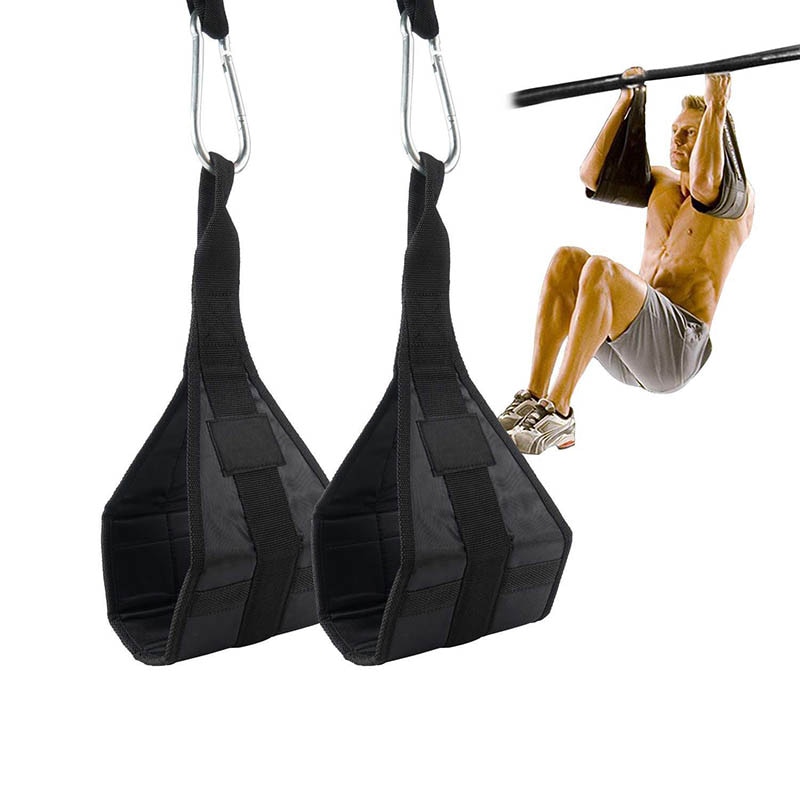 Sangles pour l'entraînement des muscles abdominaux, suspendue à une barre horizontale,