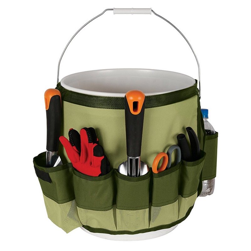 Sac à outils de jardin en tissu Oxford, sac de seau pour le jardinage