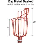 Cueilleur de fruits réglable, panier profond pratique pour la cueillette des fruits, 262 cm – Image 5
