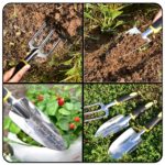 Ensemble d'outils de jardin avec gants de jardinage pour le désherbage, 4 pièces – Image 6