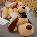 Peluche géante chien couché, doux au toucher, oreiller, de 70 à 130 cm – Image 5