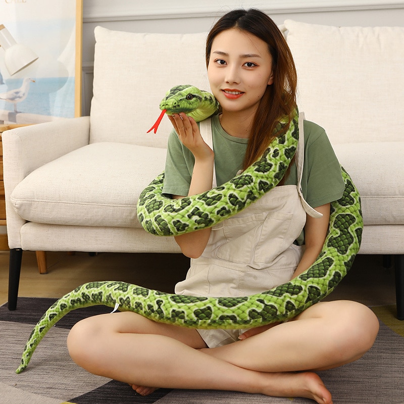 Peluche géante serpent python, de 200 à 300 cm
