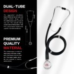 Stéthoscope portable à double pavillon, appareil médical professionnel de cardiologie – Image 3