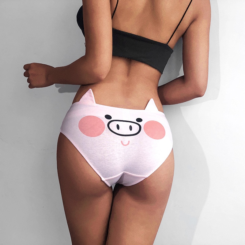 2 culottes en coton imprimé, sous-vêtements mignons
