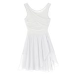 Robe Léotard de danse en mousseline, asymétrique sans manches – Image 6