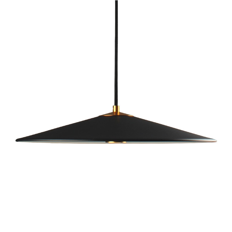 Suspension LED moderne et minimaliste, diamètre 40cm, 12W, noir