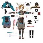Costume de cosplay pour homme, Genshin Impact Gorou, uniforme de Combat – Image 5