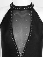 Robe longue de danse pour femme, à strass, col licou, Léotard lyrique – Image 6