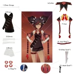 Costume de cosplay pour femme, Genshin Impact, Xinyan – Image 4