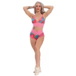 Ensemble de fitness 2 pièces, short et haut court, taille haute, dos nu, imprimé – Image 6