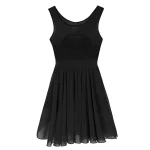 Robe Léotard de danse en mousseline, asymétrique sans manches – Image 12