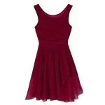 Robe Léotard de danse en mousseline, asymétrique sans manches – Image 17