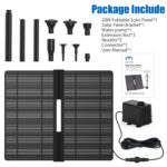 Ensemble de fontaine solaire autonome 20W, pompe à eau avec 6 buses – Image 10